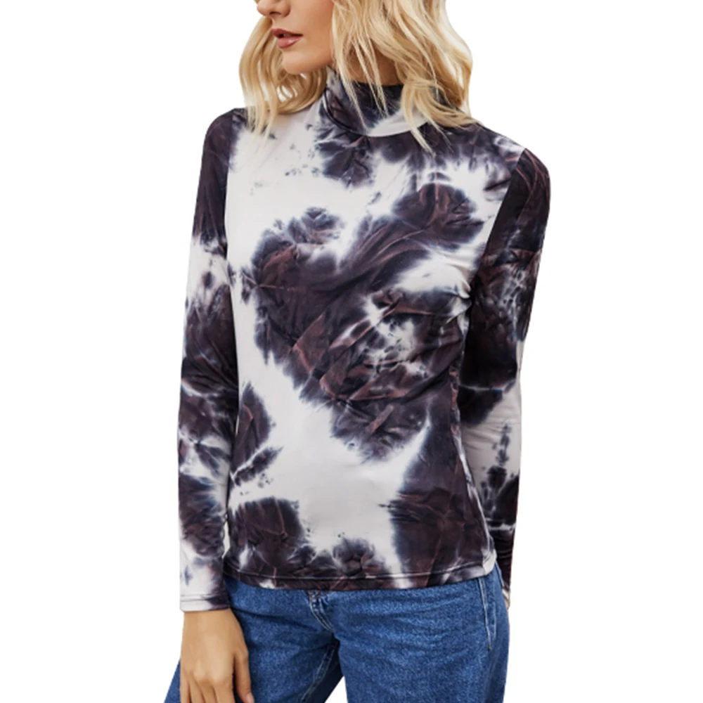 Streetwear Women Tie Dye Bodycon Base Shirt Long Sleeve High Neck Blouse Casual Slim Fit Top Tee Pullover Fashion Clothes Autumn
Streetwear Women Tie Dye Bodycon Base Shirt Long Sleeve High Neck Blouse Casual Slim Fit Top Tee Pullover Fashion Clothes Autumn