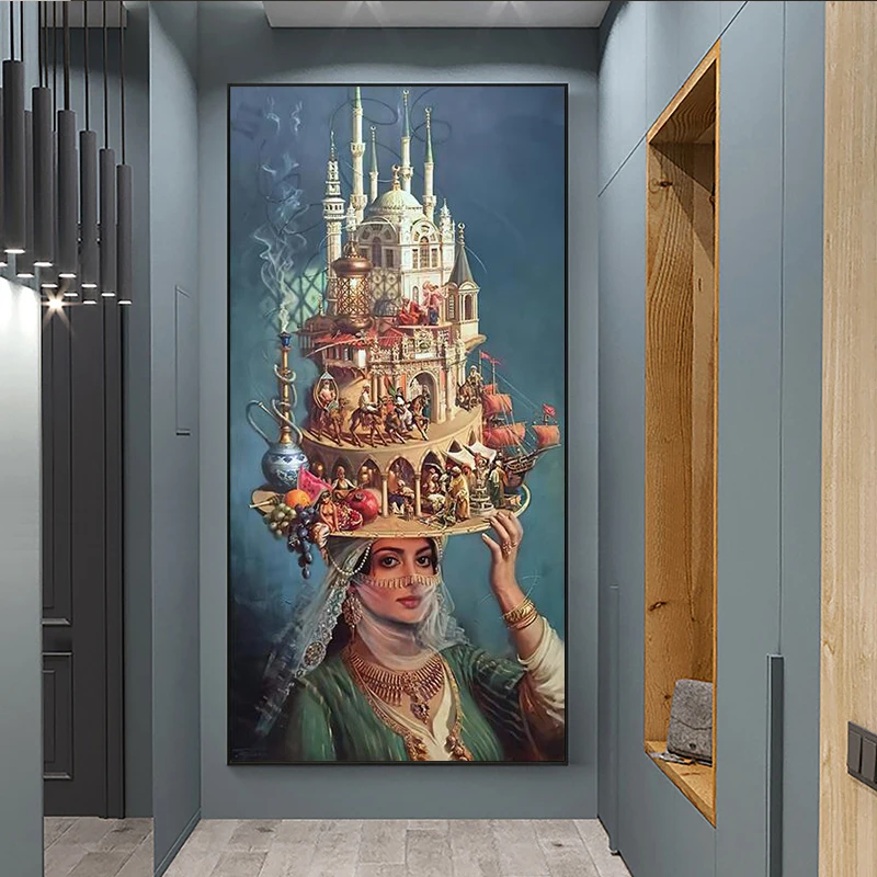Arab Princess Buddha Poster Canvas Painting Abstract Art Religious Print Vintage Poster Classical Living Bedroom Wall Pictures
Arab Princess Buddha Poster Canvas Painting Abstract Art Religious Print Vintage Poster Classical Living Bedroom Wall Pictures