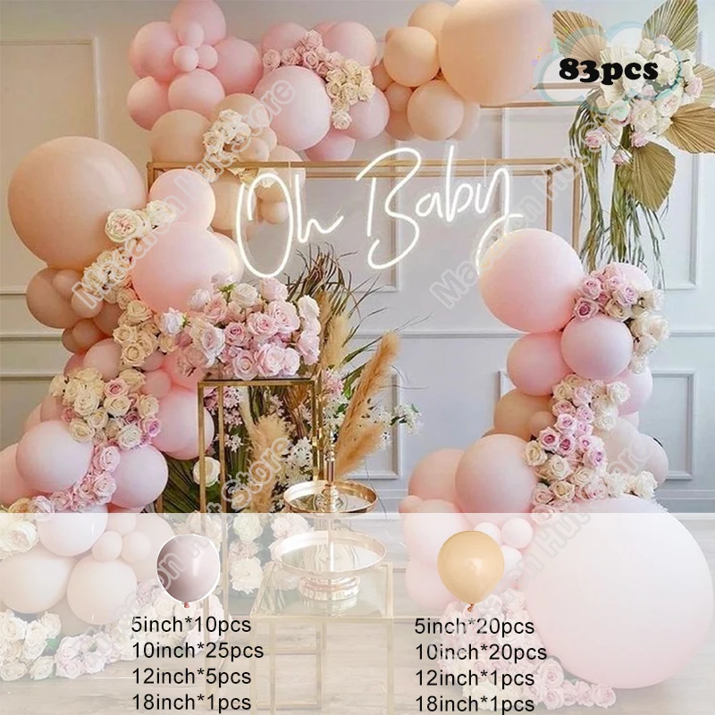 83pcs Doubled Macaron Pink Decoration Celebrate Balloons Garland Wedding Baby Shower Happy Birthday Party Backdrop Supplies Kit
83pcs Doubled Macaron Pink Decoration Celebrate Balloons Garland Wedding Baby Shower Happy Birthday Party Backdrop Supplies Kit