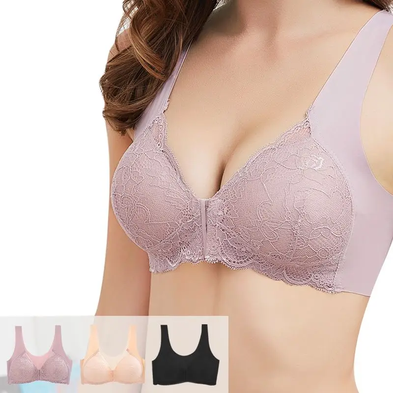 Women Breathable Lace Bra Underwear Sexy Lingerie Lace Sports Bra U-shaped Beautiful Back Front Buckle Big Size
Women Breathable Lace Bra Underwear Sexy Lingerie Lace Sports Bra U-shaped Beautiful Back Front Buckle Big Size