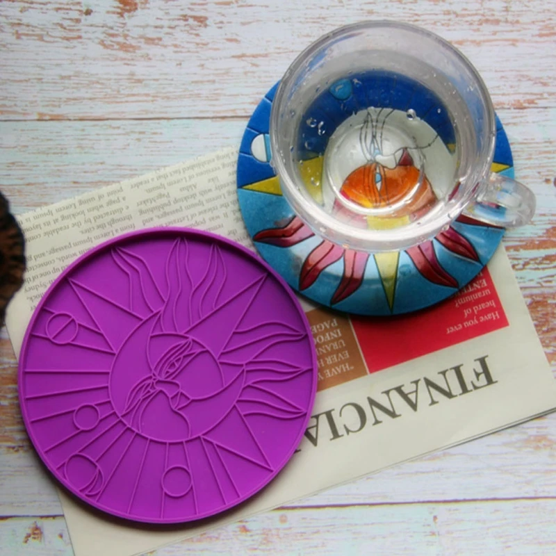 2021 New Crescent Moon and Sun Coaster Resin Mold Line Art Decorative Plate Resin Mold Sun with Star Face Tea Mat Silicone Molds
2021 New Crescent Moon and Sun Coaster Resin Mold Line Art Decorative Plate Resin Mold Sun with Star Face Tea Mat Silicone Molds