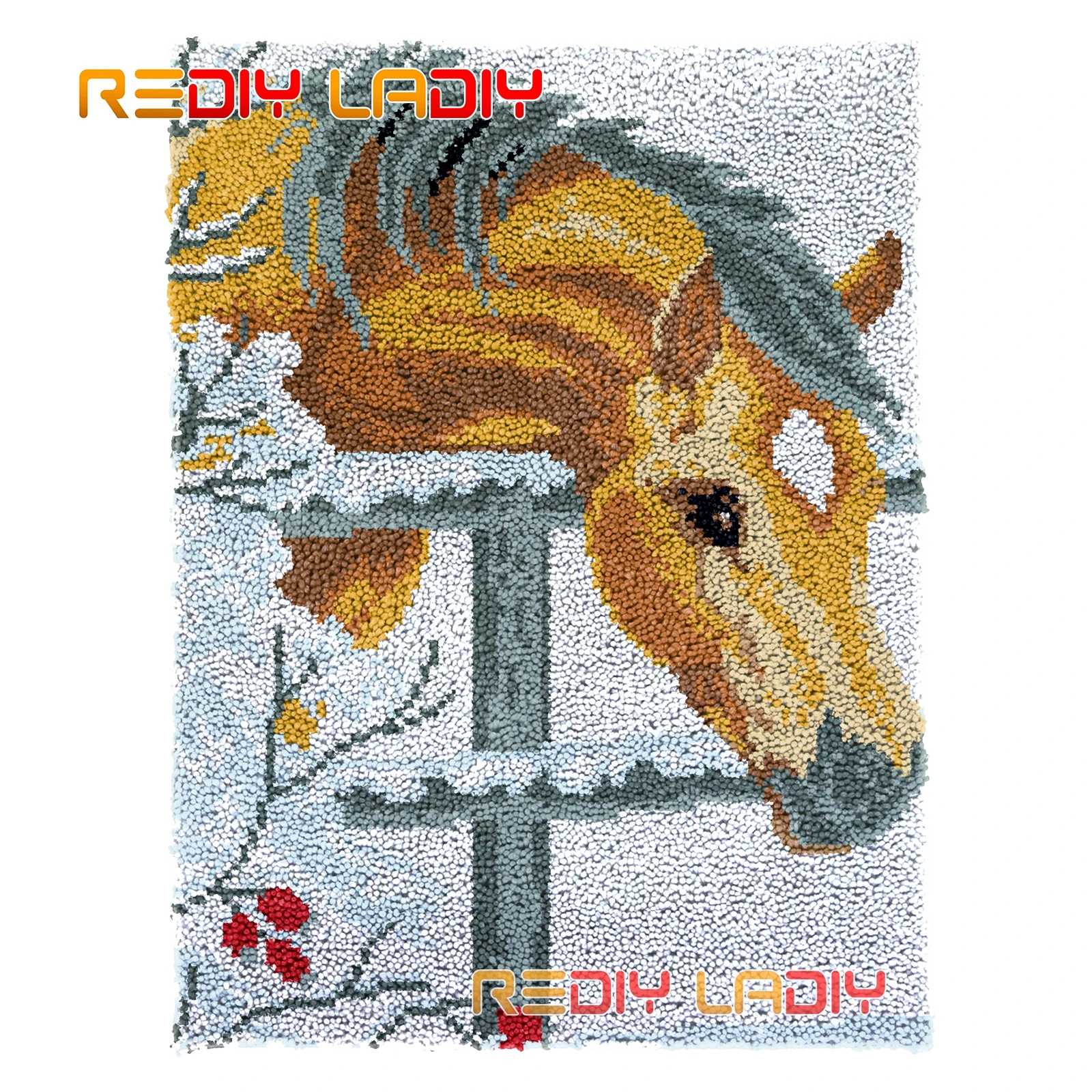Latch Hook Rug Horse in Whiter DIY Carpet Rug Kits Chunky Yarn Cushion Crocheting Wall Tapestry Knitted Floor Mat Arts & Crafts
Latch Hook Rug Horse in Whiter DIY Carpet Rug Kits Chunky Yarn Cushion Crocheting Wall Tapestry Knitted Floor Mat Arts & Crafts