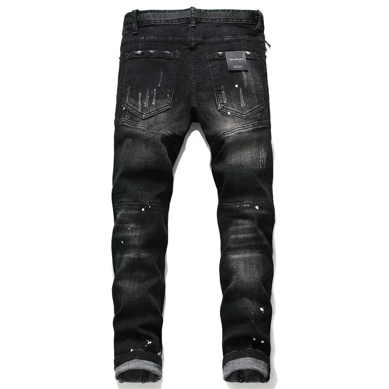 ABOORUN Ripped Skinny Jeans Men Paint Dot Patched Jeans Distressed Streetwear Hip Hop Denim Pants for Male R2390
ABOORUN Ripped Skinny Jeans Men Paint Dot Patched Jeans Distressed Streetwear Hip Hop Denim Pants for Male R2390