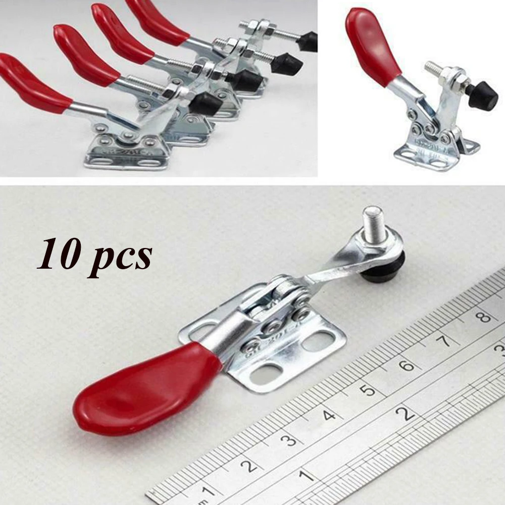 10pcs GH-201A Quick Release Hand Toggle Clamp Holding Horizontal Tools Equipment