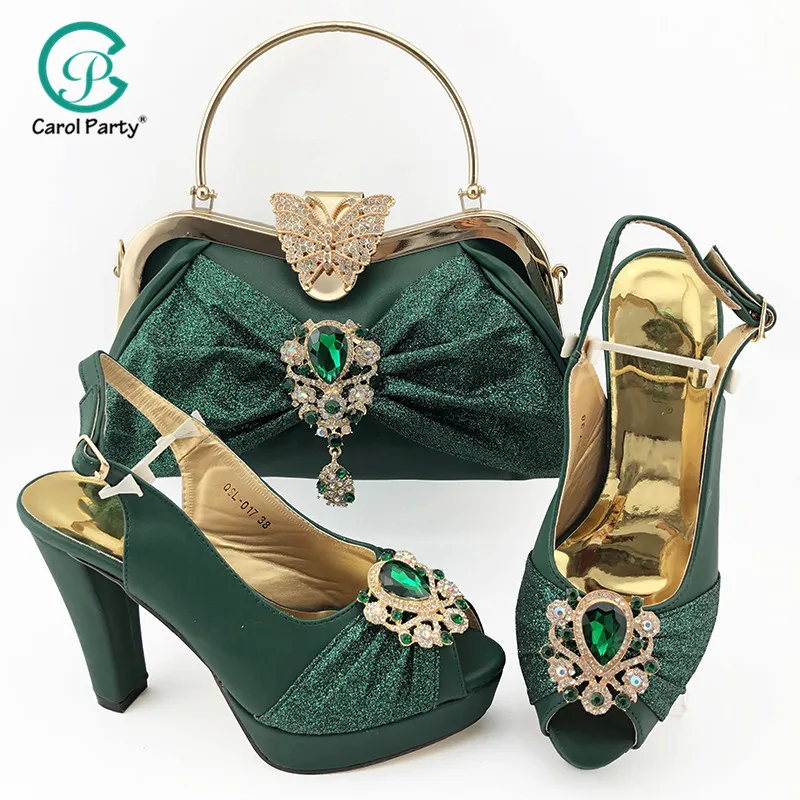 D.Green Color African Ladies Shoes Matching Handbag Wedding shoes and Sweet Heart Style Shoes and Bag Set 
D.Green Color African Ladies Shoes Matching Handbag Wedding shoes and Sweet Heart Style Shoes and Bag Set