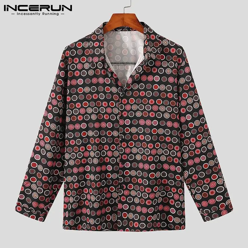 2021 Men Casual Shirt Polka Dot Print Turn Down Collar Long Sleeve Vintage Streetwear Camisas Leisure Men Clothing INCERUN S-5XL
2021 Men Casual Shirt Polka Dot Print Turn Down Collar Long Sleeve Vintage Streetwear Camisas Leisure Men Clothing INCERUN S-5XL