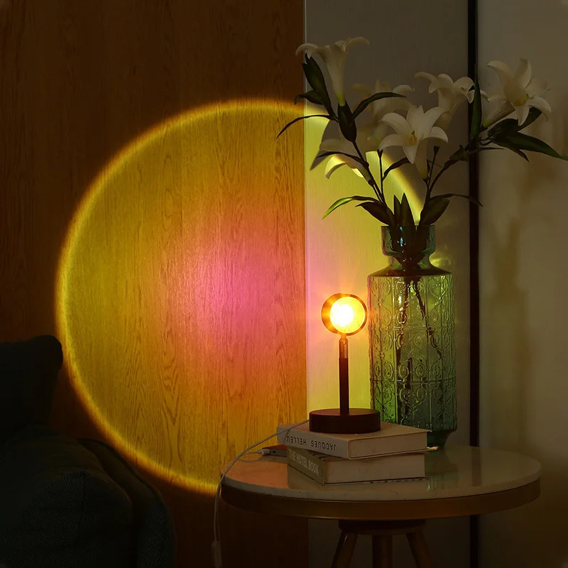 Rainbow Sunset Lamp Projector Night Light Sunset Projection Led Desk Lamp For Bedroom Atmosphere Rainbow Lamp Decoration Light
Rainbow Sunset Lamp Projector Night Light Sunset Projection Led Desk Lamp For Bedroom Atmosphere Rainbow Lamp Decoration Light