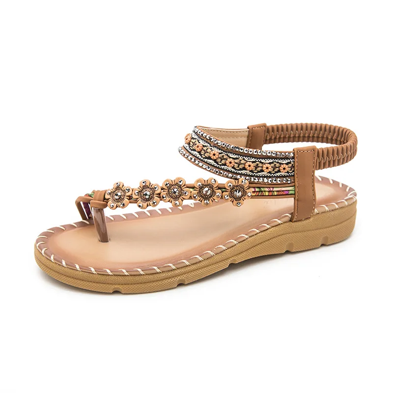 Summer Women Retro Sandals Fashion Flower Print Sewing Shoes Rhinestone Design Summer Sandals Soft Paltform Elastic Band Sandals
Summer Women Retro Sandals Fashion Flower Print Sewing Shoes Rhinestone Design Summer Sandals Soft Paltform Elastic Band Sandals