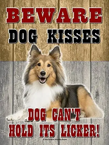 Shetland Sheepdog Sheltie Shelty - Beware Dog Kisses. - New 9X12 Realistic Pet Sign. Will Not Rust!
Shetland Sheepdog Sheltie Shelty - Beware Dog Kisses. - New 9X12 Realistic Pet Sign. Will Not Rust!