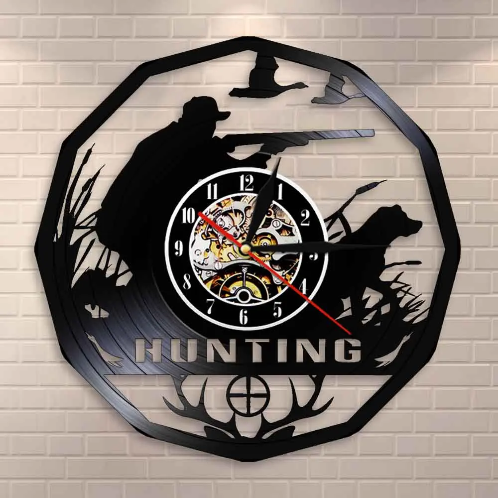 Deer Hunter Hunting Gift Wall Clock Retro Vinyl Record Wall Clock Animals Trophy Award Men Rifle Aiming Decorative Clock Watch
Deer Hunter Hunting Gift Wall Clock Retro Vinyl Record Wall Clock Animals Trophy Award Men Rifle Aiming Decorative Clock Watch