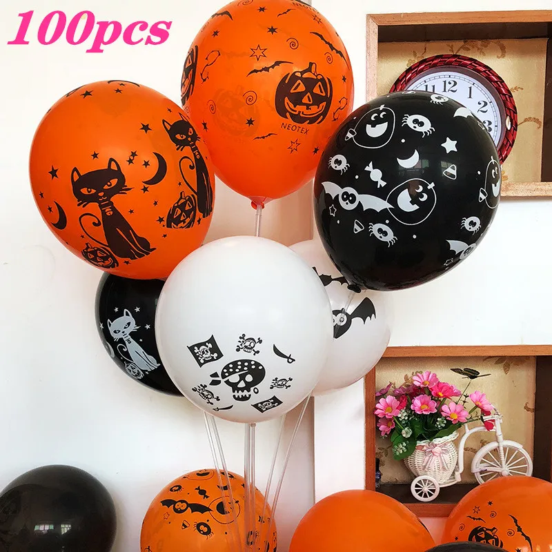 100pcs Halloween Decoration Balloons Ghost Pumpkin Balloon Orange Black Latex Halloween Party Decoration Balloon
100pcs Halloween Decoration Balloons Ghost Pumpkin Balloon Orange Black Latex Halloween Party Decoration Balloon