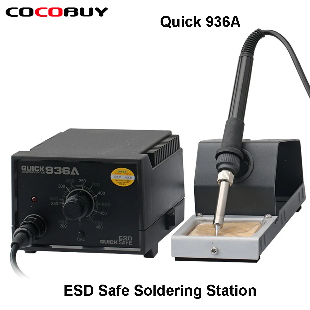 Паяльная станция QUICK 936A 60 Вт, ESD, паяльник Сварка при постоянной температуре, паяльная станция SMD, оригинальное качество
Паяльная станция QUICK 936A 60 Вт, ESD, паяльник Сварка при постоянной температуре, паяльная станция SMD, оригинальное качество
