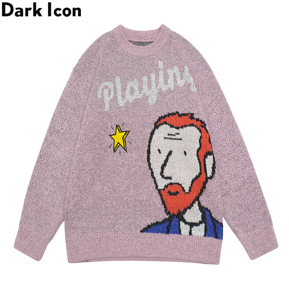 Dark Icon Knitwear Pullover Men Women Sweaters Autumn Loose Sweater Man Couple Clothes
Dark Icon Knitwear Pullover Men Women Sweaters Autumn Loose Sweater Man Couple Clothes