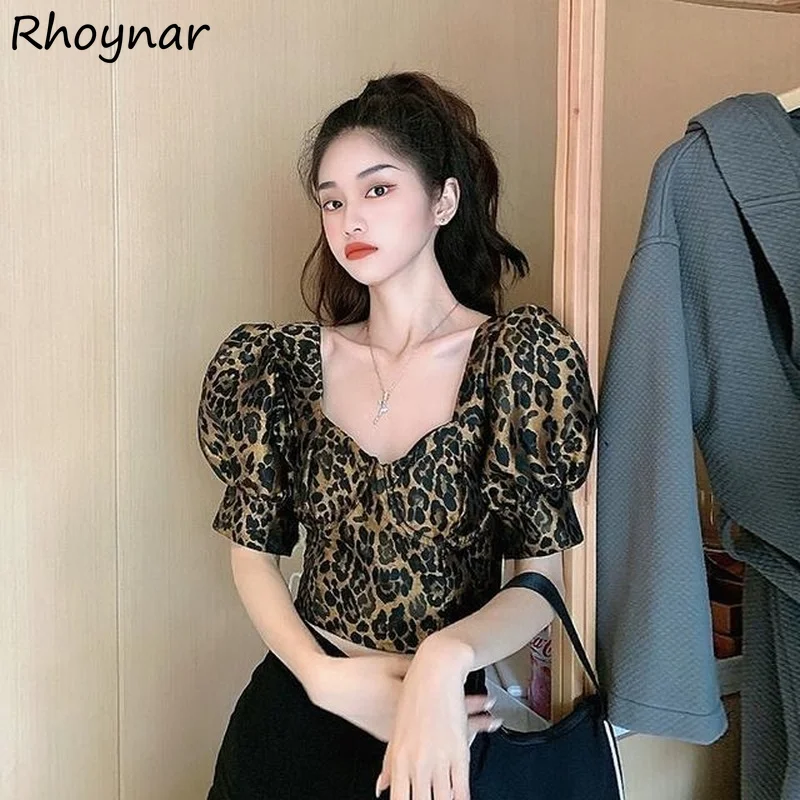 Blouses Women Leopard French Style Puff Sleeve Crop Top Vintage Sexy All-match Summer Square Collar Blusas Mujer Harajuku Skinny
Blouses Women Leopard French Style Puff Sleeve Crop Top Vintage Sexy All-match Summer Square Collar Blusas Mujer Harajuku Skinny