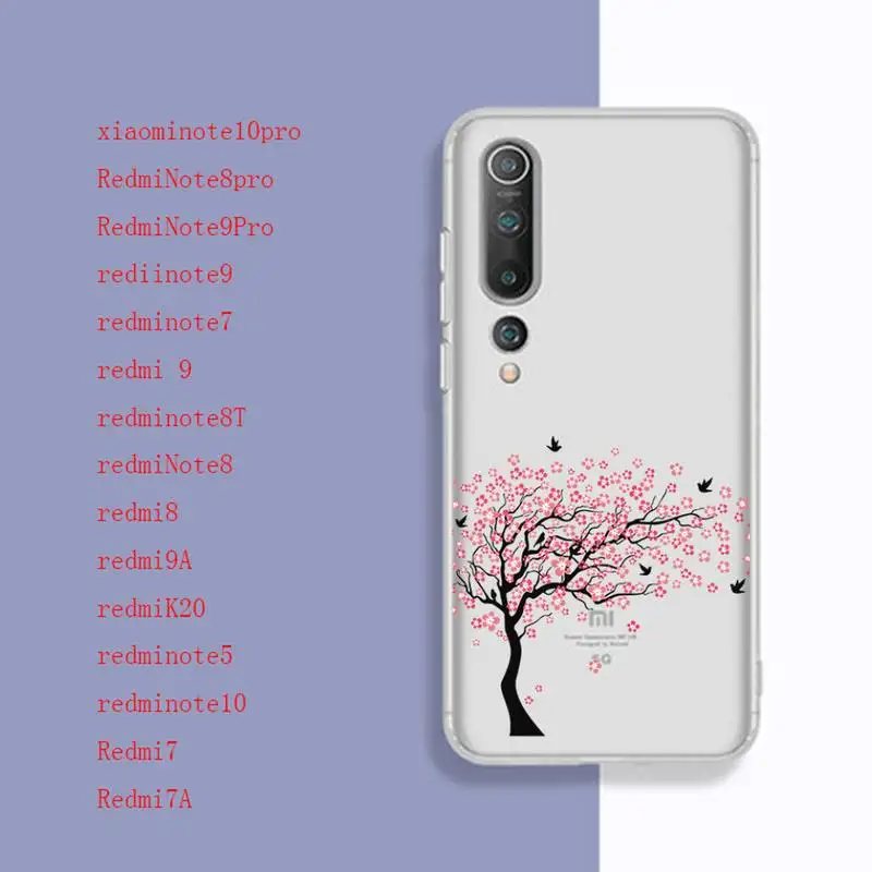 Cherry Blossoms Tree Phone Case Transparent Phone Case For Redmi Note8T Note7 7A 9A Xiaomi Note10pro
Cherry Blossoms Tree Phone Case Transparent Phone Case For Redmi Note8T Note7 7A 9A Xiaomi Note10pro