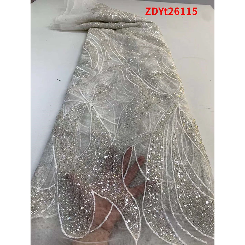 Latest African French Lace Sewing Clothes Nigerian Tulle with Sequins Fabric For Womam Wedding Party Dress ZDYT26115
Latest African French Lace Sewing Clothes Nigerian Tulle with Sequins Fabric For Womam Wedding Party Dress ZDYT26115