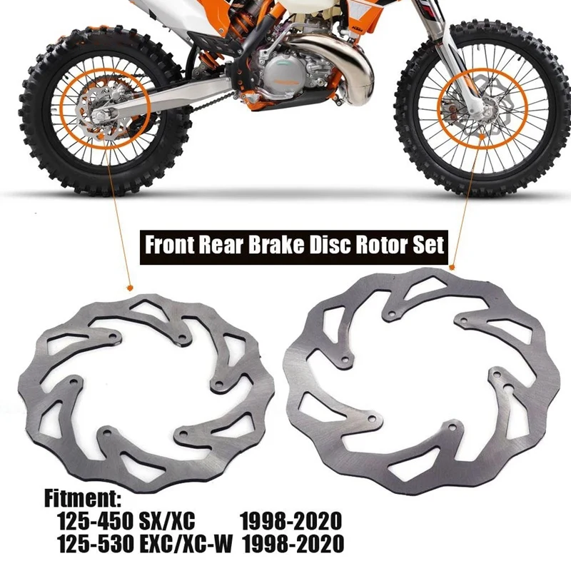 Motorcycle Front and Rear Brake Discs Rotating Discs Brake Discs for KTM SX XC 125 150 250 350 EXC XCW 125 1998-2020
Motorcycle Front and Rear Brake Discs Rotating Discs Brake Discs for KTM SX XC 125 150 250 350 EXC XCW 125 1998-2020