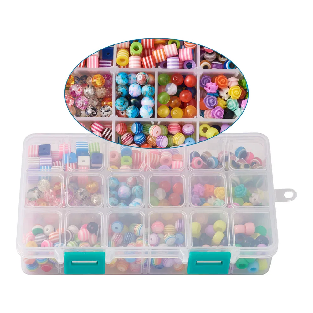 460pcs/box Resin Beads Round & Barrel & Column Mixed Color Bead For jewelry making DIY Bracelet Necklace Decor Accessories
460pcs/box Resin Beads Round & Barrel & Column Mixed Color Bead For jewelry making DIY Bracelet Necklace Decor Accessories