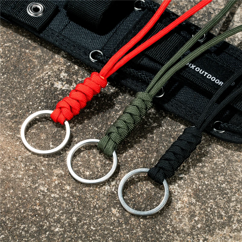 

Плетеный брелок Paracord, браслет на запястье, веревка с защитой от потери, ремешок 32 мм, кольцо для ключей, тактический инструмент для выживания, пряжка для рюкзака