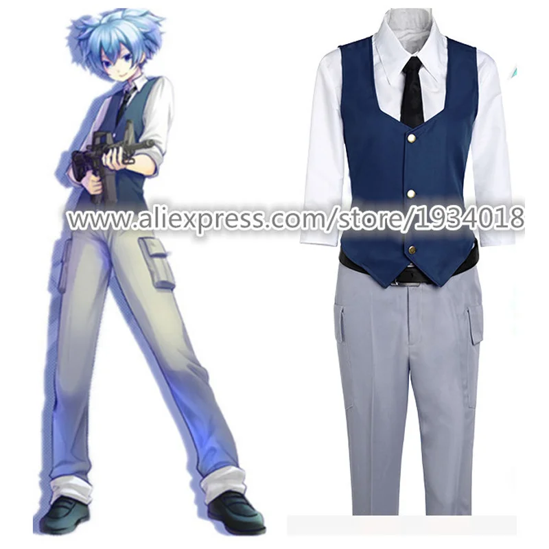 Assassination Classroom Shiota Nagisa Cosplay Costumes Unisex Clothes Uniform(Waistcoat + Shirt + Tie + Pant)
Assassination Classroom Shiota Nagisa Cosplay Costumes Unisex Clothes Uniform(Waistcoat + Shirt + Tie + Pant)