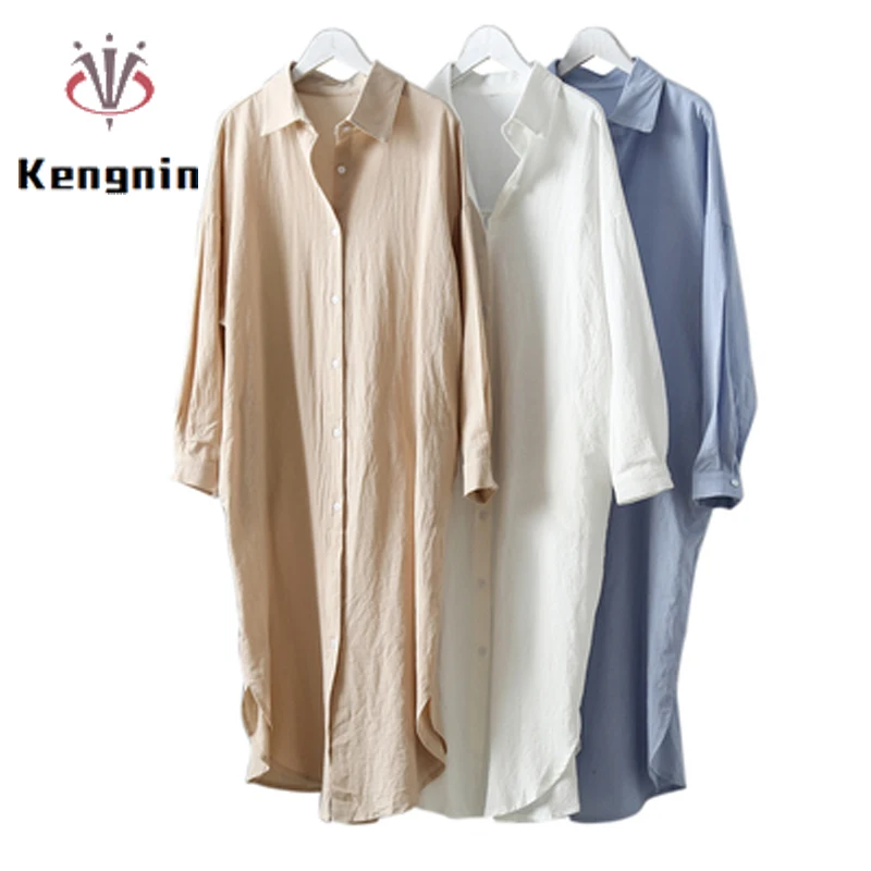 2022 Autumn Women's Shirts Cotton Linen Loose Long Sleeve Midi-Long Female Blause Casual Lady Oversized Blouse and Shirts KN256
2022 Autumn Women's Shirts Cotton Linen Loose Long Sleeve Midi-Long Female Blause Casual Lady Oversized Blouse and Shirts KN256