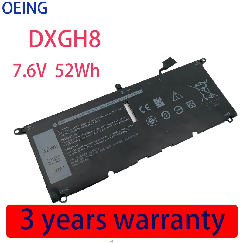 7.6V 52WH ORIGINAL DXGH8 0H754V H754V P82G Laptop Battery For Dell XPS 13 9380 9370 FHD
7.6V 52WH ORIGINAL DXGH8 0H754V H754V P82G Laptop Battery For Dell XPS 13 9380 9370 FHD