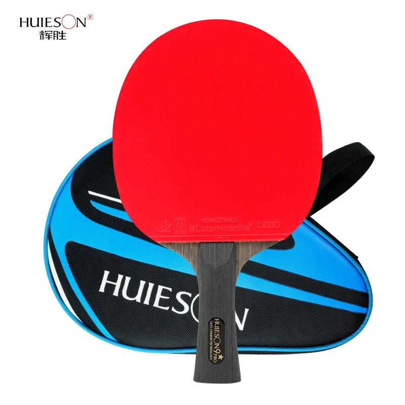Huieson 9 Star ALC Table Tennis Racket Professional Ping Pong Bat 7 Ply Arylate Carbon Pingpong Blade with Sponge Rubber
Huieson 9 Star ALC Table Tennis Racket Professional Ping Pong Bat 7 Ply Arylate Carbon Pingpong Blade with Sponge Rubber