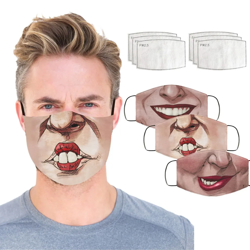 3pc Men Women Halloween Cosplay Face Mask Funny Printed Washable Reusable Mouth Mask Adjustable Ear Hook Masque Маски#fs
3pc Men Women Halloween Cosplay Face Mask Funny Printed Washable Reusable Mouth Mask Adjustable Ear Hook Masque Маски#fs