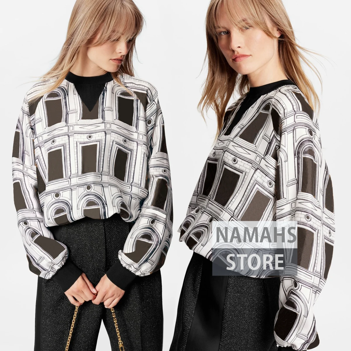 high end fall long sleeve streetwear women luxury geometry print crewneck sweatshirt casual sweatshirts vintage hoodies clothes
high end fall long sleeve streetwear women luxury geometry print crewneck sweatshirt casual sweatshirts vintage hoodies clothes