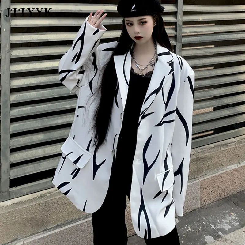 Oversize Blazers Jackets Spring Summer 2021 Women Korean Fashion Print Stripe Blazers And Suits Female Casual Women's Outerwear
Oversize Blazers Jackets Spring Summer 2021 Women Korean Fashion Print Stripe Blazers And Suits Female Casual Women's Outerwear
