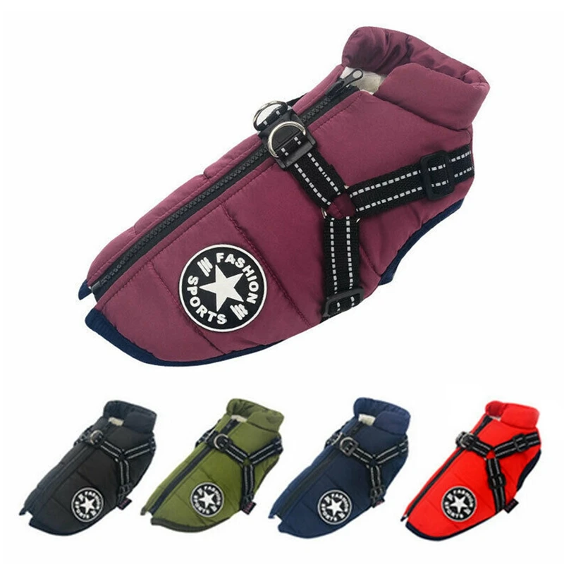 Winter Warm Pet Dog Jacket With Harness Winter Warm Dog Clothes For Labrador Waterproof Big Dog Coat Small Medium Dog
Winter Warm Pet Dog Jacket With Harness Winter Warm Dog Clothes For Labrador Waterproof Big Dog Coat Small Medium Dog