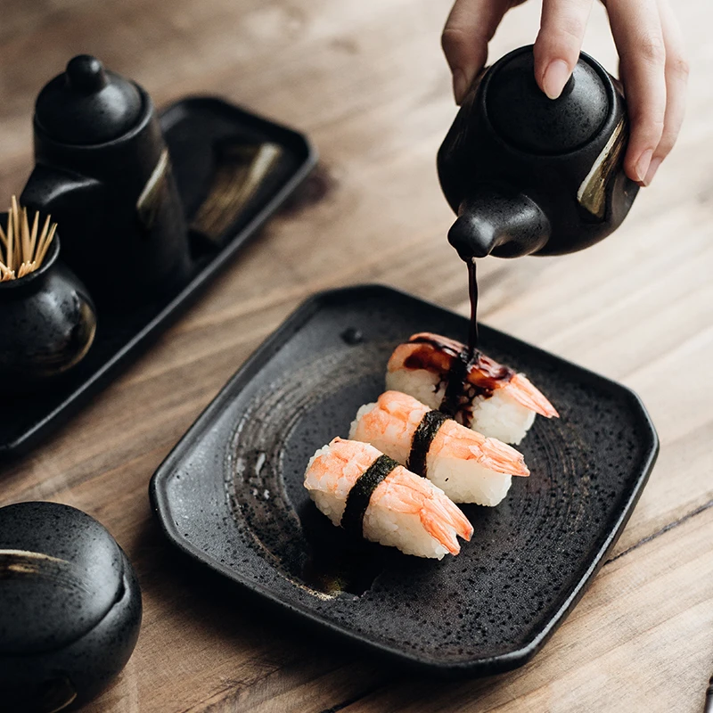 Seasoning pot set household Japanese-style seasoning box kitchen restaurant combination flavor creative ceramic wasabi cup soy s
Seasoning pot set household Japanese-style seasoning box kitchen restaurant combination flavor creative ceramic wasabi cup soy s