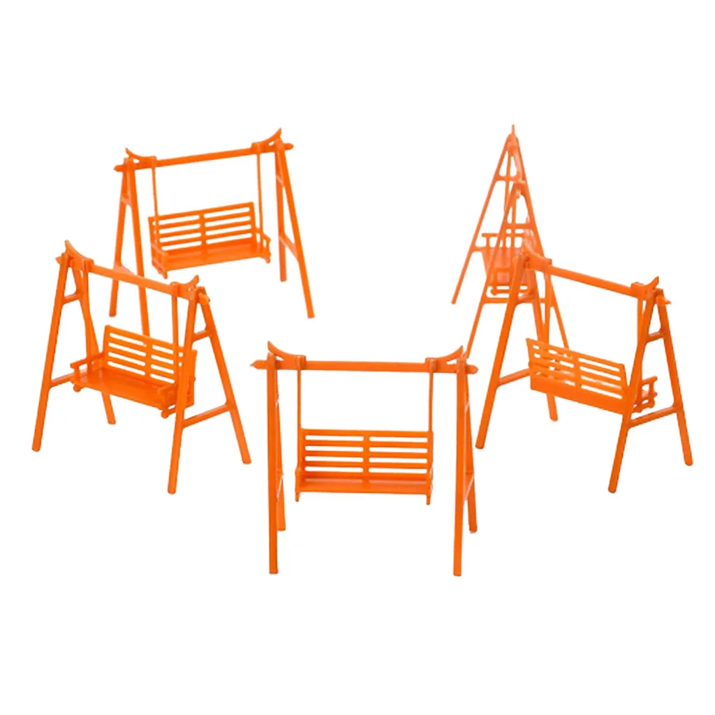 Кресло-качалка оранжевого цвета, 5 шт., 1:50 
Кресло-качалка оранжевого цвета, 5 шт., 1:50