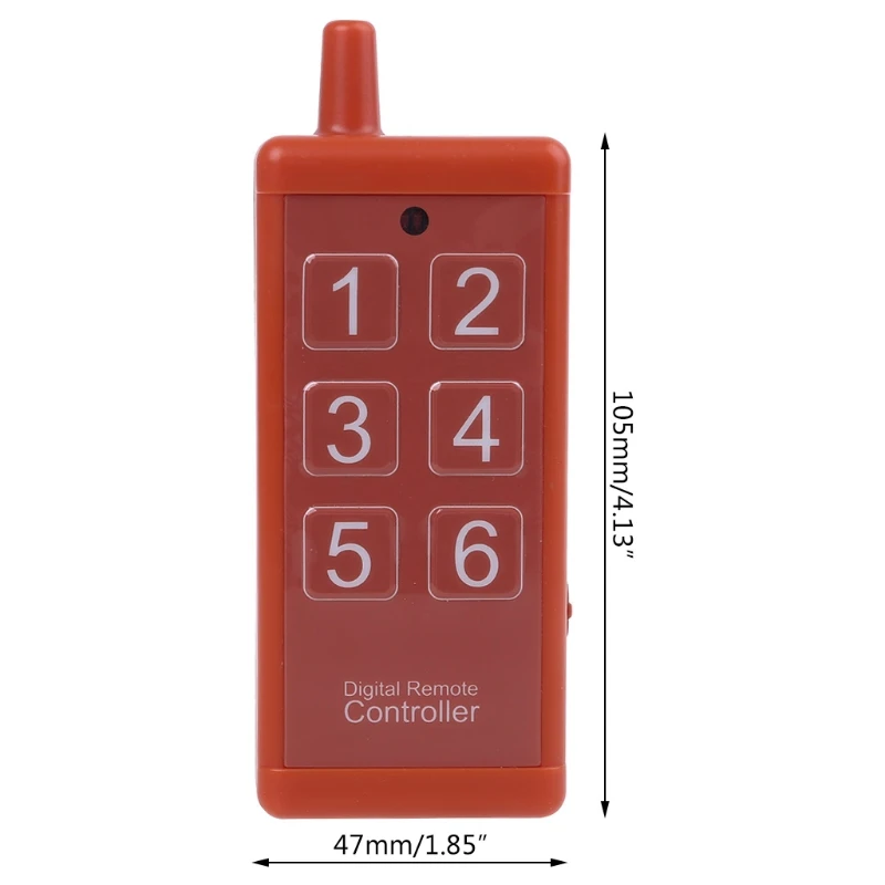 High Power Industrial Remote Control 433MHZ Wireless Transmitter 6 Button Keys for Crane Motor Lifter Water Pump
High Power Industrial Remote Control 433MHZ Wireless Transmitter 6 Button Keys for Crane Motor Lifter Water Pump