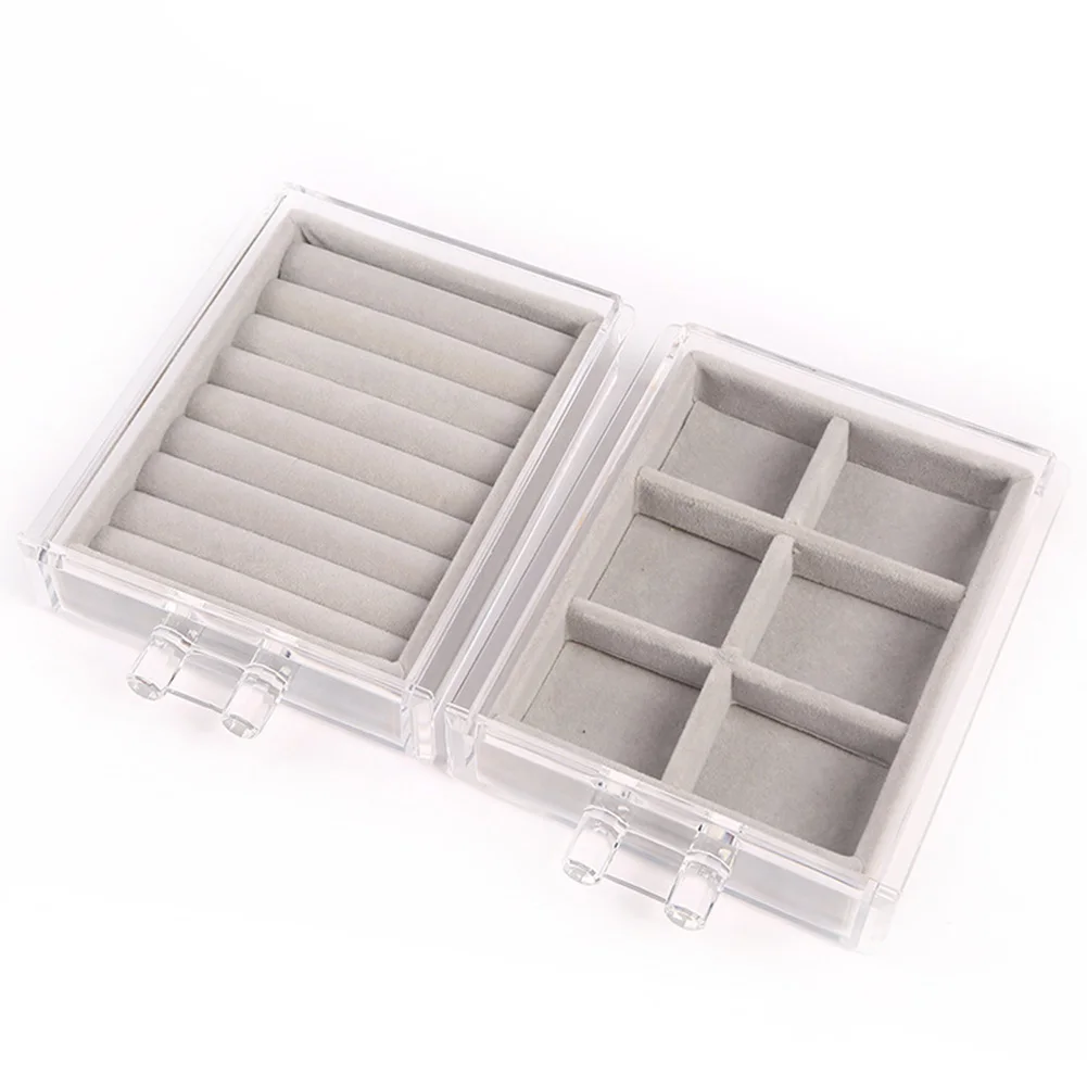 Desktop Rings Necklaces Travel Display Case Tray Earring Bracelets Stand Acrylic Jewelry Box For Women 4 Drawers Clear Organizer
Desktop Rings Necklaces Travel Display Case Tray Earring Bracelets Stand Acrylic Jewelry Box For Women 4 Drawers Clear Organizer