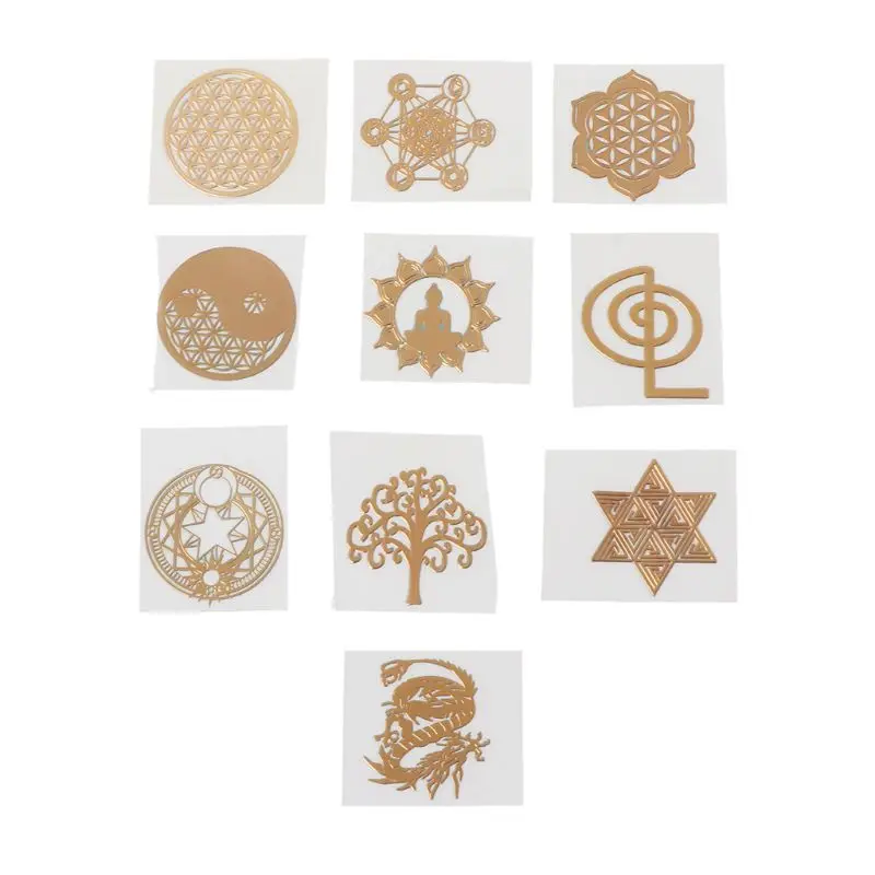 

Energy Tower Pattern Paste Copper Stickers For DIY Making Mould Craft Jewelry Tool