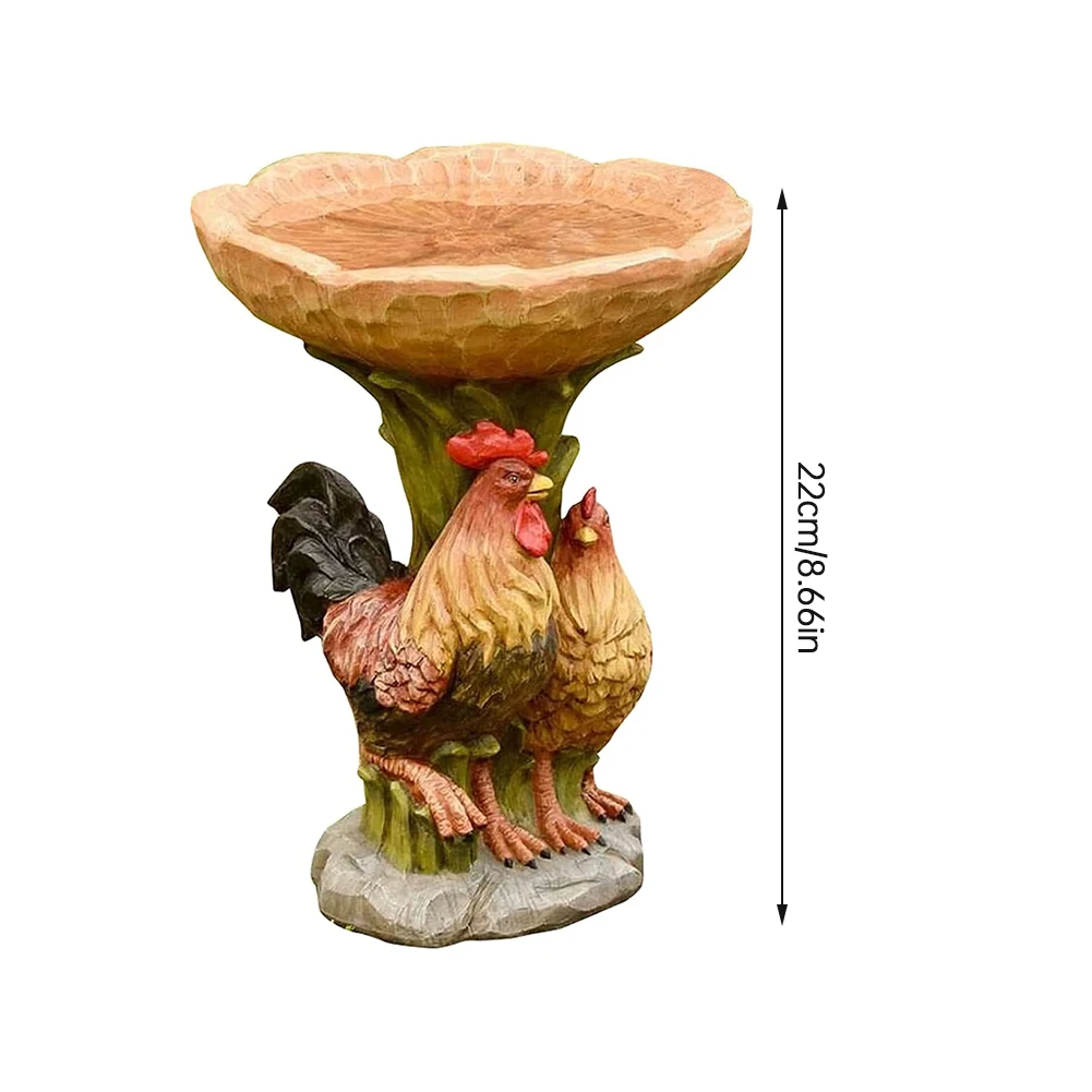 Garden Bird Bath Sculpture Yard Chicken Statue Feeder Ornament Lawn Animal Resin Decoration Garden Animal Figurine Decoration
Garden Bird Bath Sculpture Yard Chicken Statue Feeder Ornament Lawn Animal Resin Decoration Garden Animal Figurine Decoration