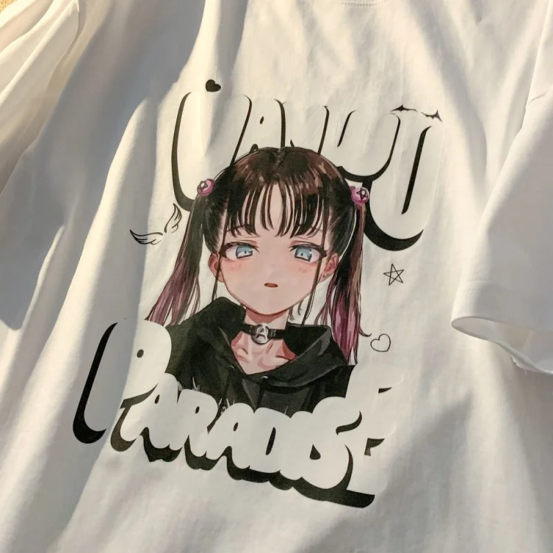 2021 summer new short-sleeved t-shirt women's Korean loose Japanese cartoon top Sweet girl cute Kawaii O-neck t-shirt clothes
2021 summer new short-sleeved t-shirt women's Korean loose Japanese cartoon top Sweet girl cute Kawaii O-neck t-shirt clothes