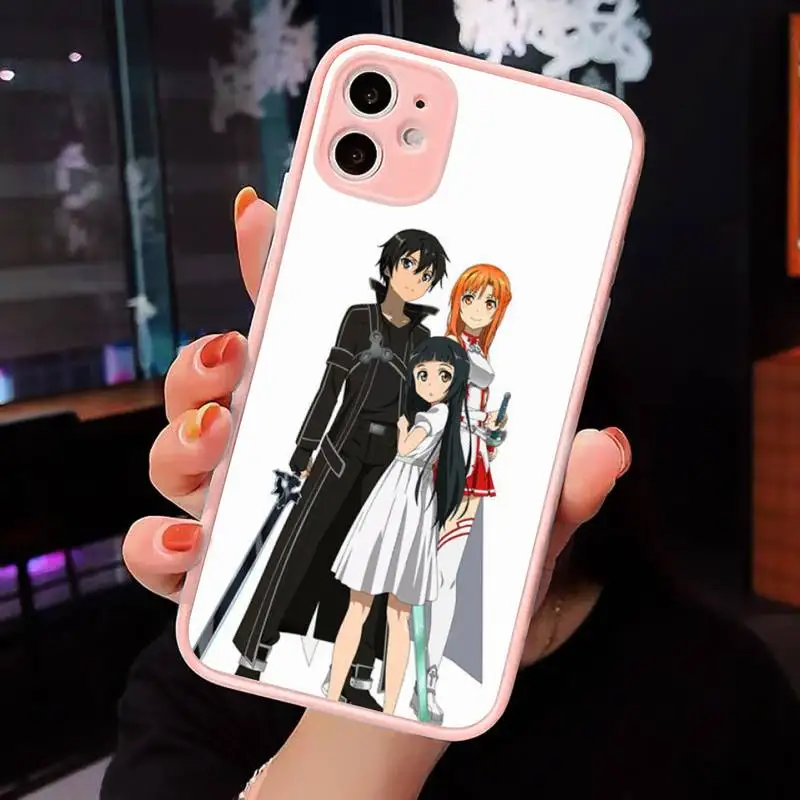 Sword Art Online SAO Phone Case Matte transparent For Pink iPhone 12 Mini 11 Pro XR XS Max 7 8 Plus X Back Cover
Sword Art Online SAO Phone Case Matte transparent For Pink iPhone 12 Mini 11 Pro XR XS Max 7 8 Plus X Back Cover