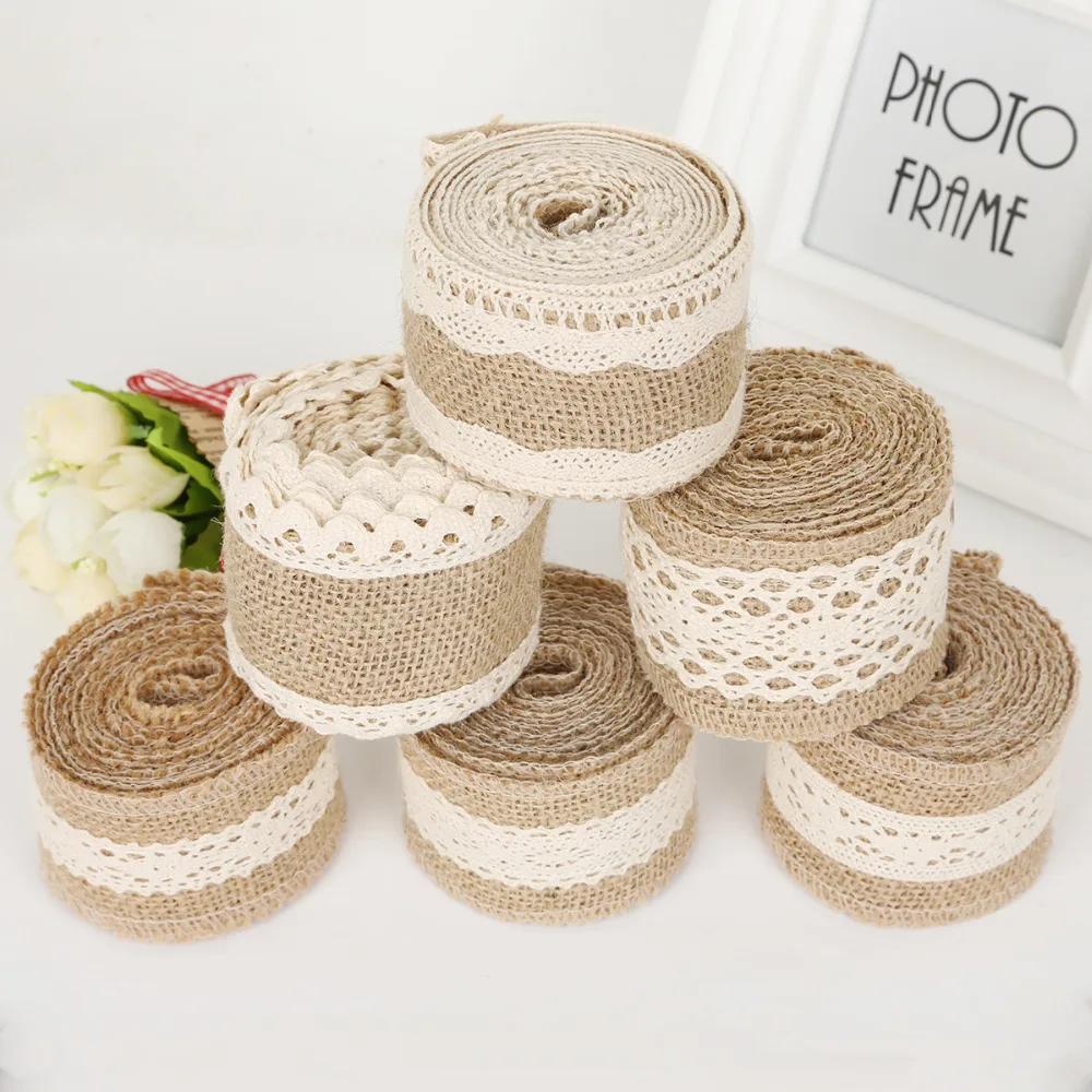 Natural Jute Burlap Ribbon Hessian Lace Jute Roll For Rustic Wedding Decoration Christmas Party Supplies
Natural Jute Burlap Ribbon Hessian Lace Jute Roll For Rustic Wedding Decoration Christmas Party Supplies
