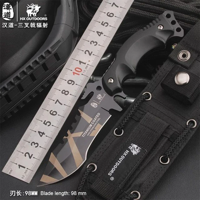 Handao 440 stainless steel outdoor tactics straight knife jungle adventure hunting self-defense knife camping survival knife 
Handao 440 stainless steel outdoor tactics straight knife jungle adventure hunting self-defense knife camping survival knife