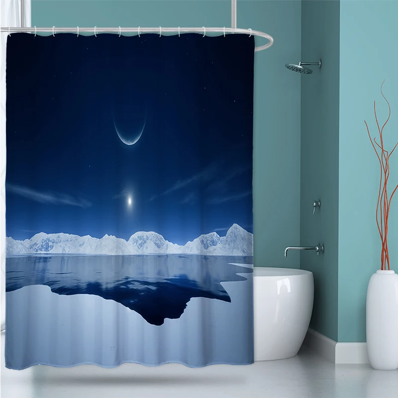 Blue Shower Curtains for Bathroom,Bedroom,Window,White Snow Mountains,Lake,Moon, Decorations
Blue Shower Curtains for Bathroom,Bedroom,Window,White Snow Mountains,Lake,Moon, Decorations