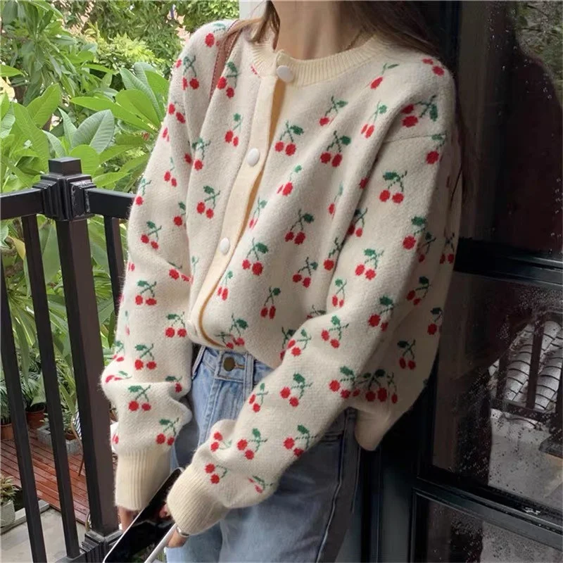 Cmaz 2021 Autumn New Cherry Embroidered Cardigan Sweater Female Korean Preppy Style Western Style Youthful Fashionable Lazy Top
Cmaz 2021 Autumn New Cherry Embroidered Cardigan Sweater Female Korean Preppy Style Western Style Youthful Fashionable Lazy Top