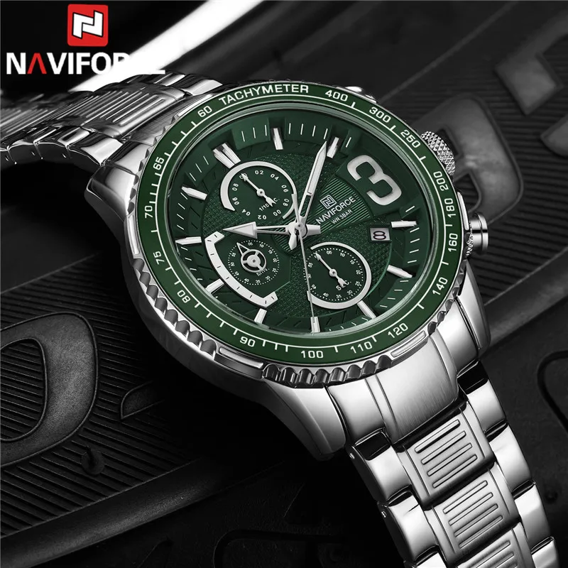 NAVIFORCE Men Watch Date Sport Man Wristwatch Top Brand Luxury New Military Chronograph Stainless Steel Quartz Male Clock 8017
NAVIFORCE Men Watch Date Sport Man Wristwatch Top Brand Luxury New Military Chronograph Stainless Steel Quartz Male Clock 8017