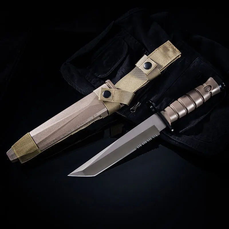 HYSENSS Military Straight Knife High Hardness Hand Forging Field Tactical Hunting 9Cr18 Fixed Blade Camping Survival Tool Knife
HYSENSS Military Straight Knife High Hardness Hand Forging Field Tactical Hunting 9Cr18 Fixed Blade Camping Survival Tool Knife