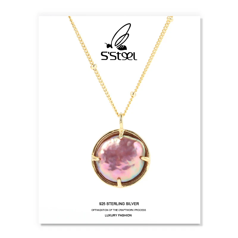 S'STEEL Pearl Pendants Necklace Gift For Women 925 Sterling Silver Fashion 2020 New Designer Luxury Chain Necklaces Jewellery
S'STEEL Pearl Pendants Necklace Gift For Women 925 Sterling Silver Fashion 2020 New Designer Luxury Chain Necklaces Jewellery