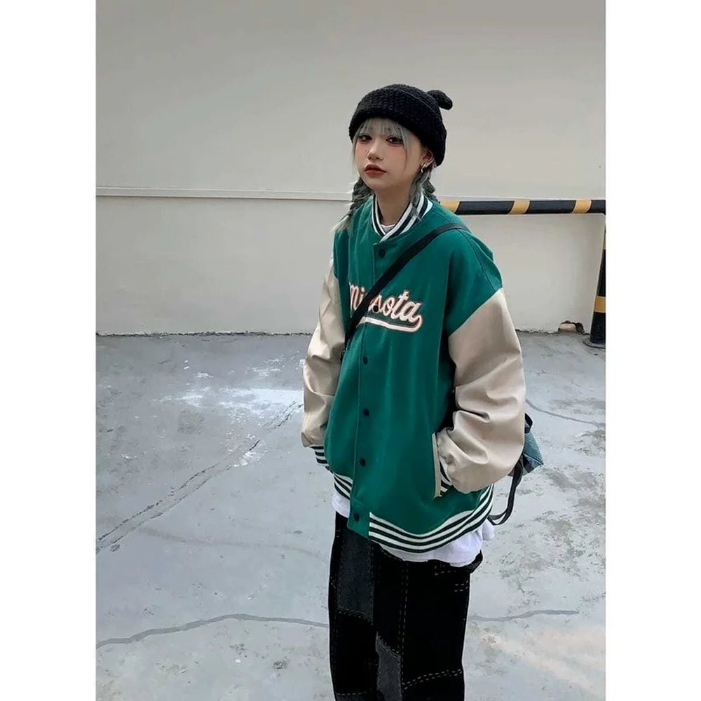 Colorblocking Letter Over Size Female's Jacket Patchwork Casual Women Coats for Winter Jackets Korean Women's Baseball Uniform M
Colorblocking Letter Over Size Female's Jacket Patchwork Casual Women Coats for Winter Jackets Korean Women's Baseball Uniform M