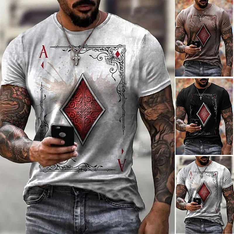 Poker 3D printed men's T-shirt Fashion New Summer Round neck short sleeve Casual M ~ 2XL Comodo Maglietta street Shirt clothes
Poker 3D printed men's T-shirt Fashion New Summer Round neck short sleeve Casual M ~ 2XL Comodo Maglietta street Shirt clothes