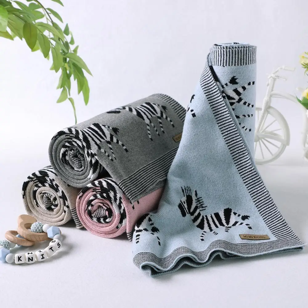 Baby Blankets Newborn Soft Swaddle Wrap 100*80cm Cotton zebra Knitted Infant Kids cradle Stroller Bed Quilts Children Accessory
Baby Blankets Newborn Soft Swaddle Wrap 100*80cm Cotton zebra Knitted Infant Kids cradle Stroller Bed Quilts Children Accessory