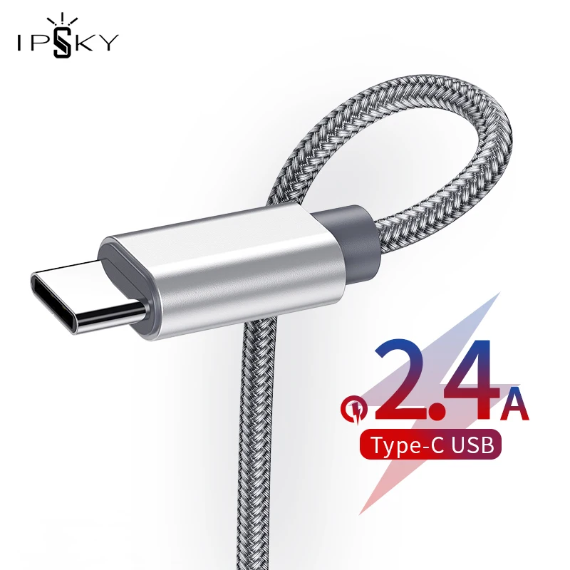Зарядный кабель IPSKY USB Type C для Redmi note 8 Samsung Quick Charge 3 0 быстрой зарядки провод